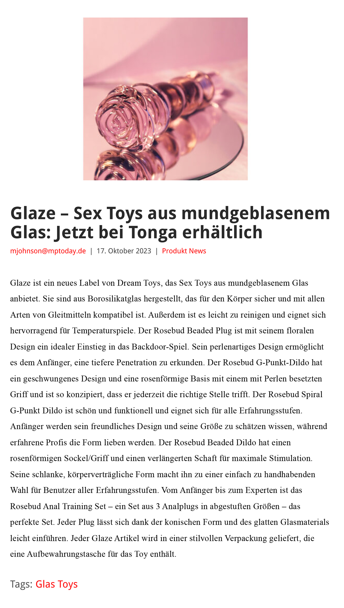 2023-10 eLine Online - Dream Toys Glaze Glass